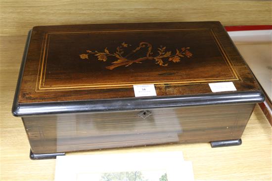 A National musical box, 10 air Length 49.5cm